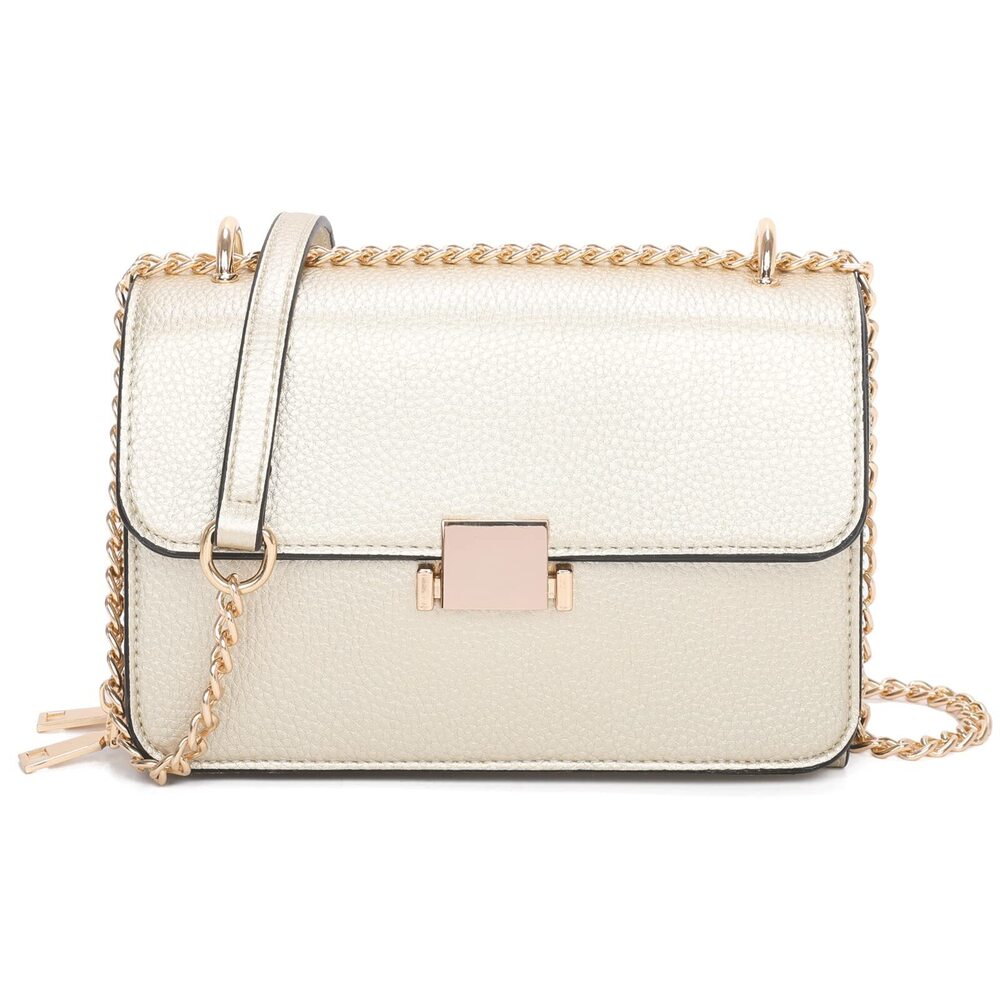 7585 Square Shoulder Bags Chain Strap Crossbody Bag Medium Leather Evening
